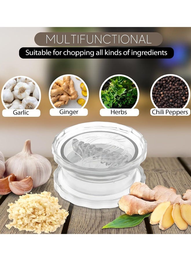 2 PCS Garlic Press Kitchen Gadget, Manual Mincer And Chopper For Garlic, Ginger, Herbs, Nuts , Easy Extraction Tool, Dishwasher Safe, Impact Resistant Dicer - Image 3
