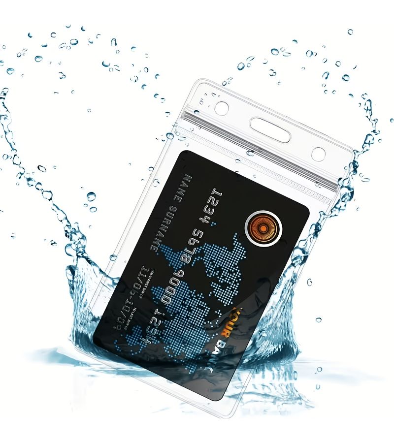 Transparent Vertical ID Card Holders 1pc for Exhibition Name Tags - Image 1