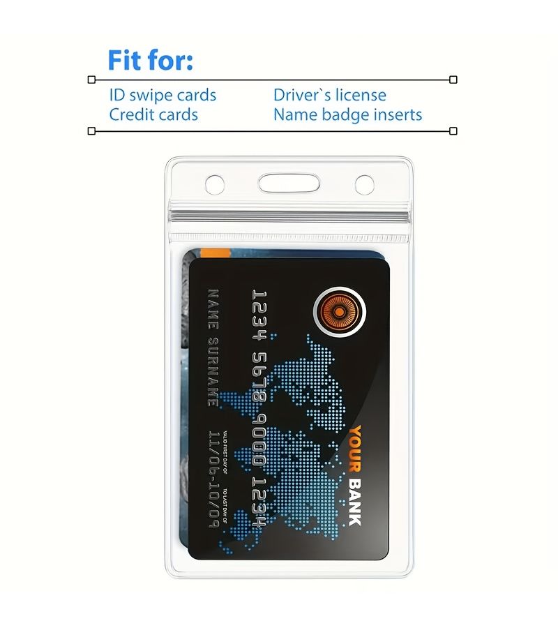 Transparent Vertical ID Card Holders 1pc for Exhibition Name Tags - Image 4