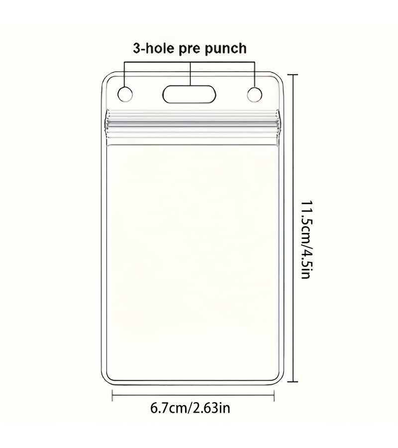 Transparent Vertical ID Card Holders 1pc for Exhibition Name Tags - Image 2