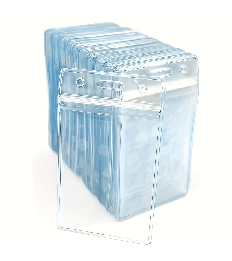 Transparent Vertical ID Card Holders 1pc for Exhibition Name Tags - Image 3