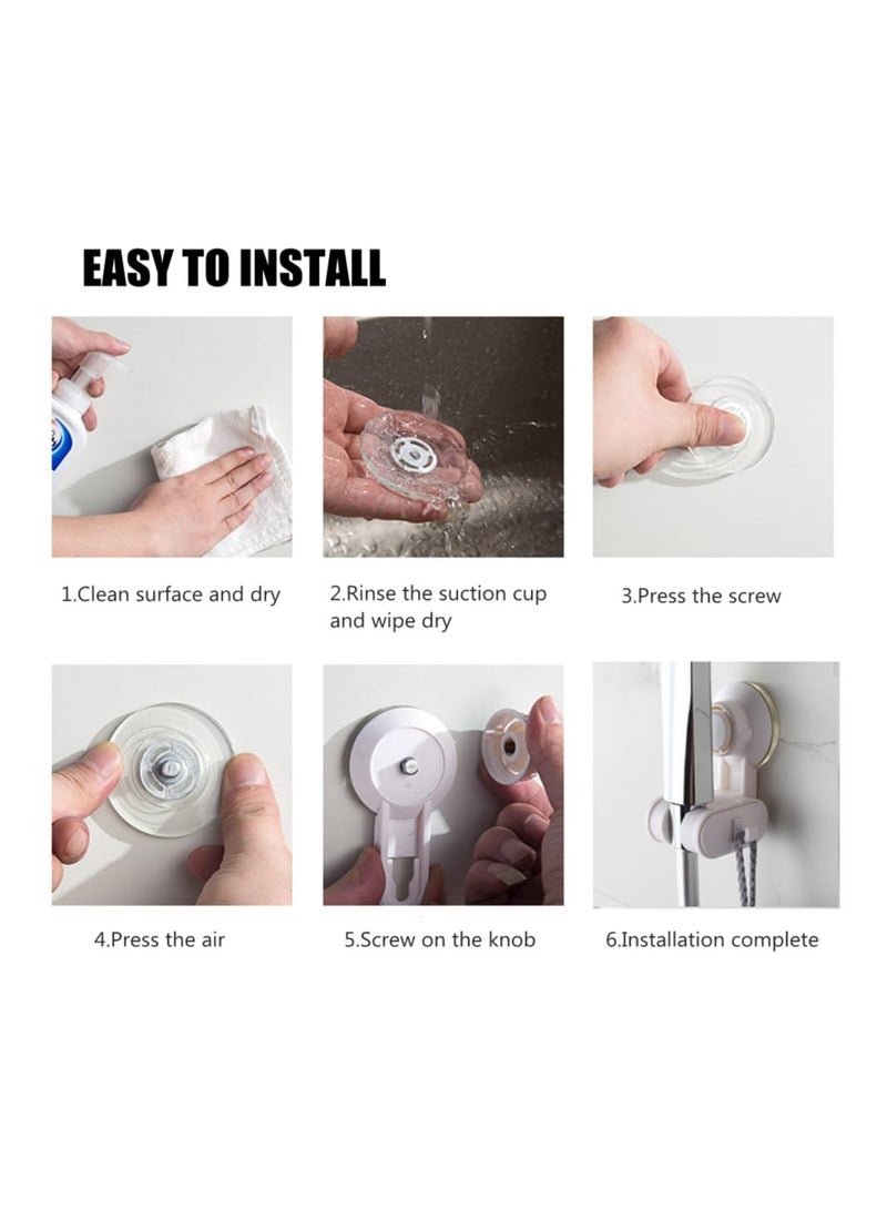 SOLARAE Suction Cup Handheld Shower Head Holder, Adjustable Height Angle Suction Cup Shower Head Bracket Removable Shower Head Hanger for Bathroom Wall Mounted - Image 4
