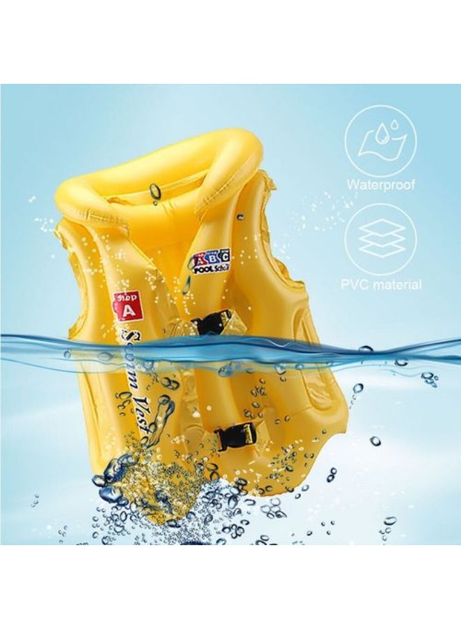 MUMS PLANET Kids Inflatable Swim Vest Jacket - Life Saving Life Guard for Kids Survival Suit Child Life Vest Children Life Jacket Water Sport Kids Life Vest for 3 to 6 Year-Children's floats - life jacket - Image 1