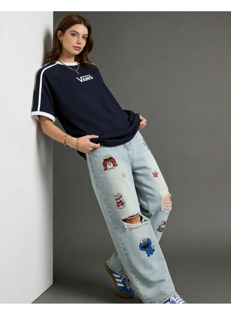 فانز VANS شعار كلاسيكي فضفاضة الأكمام القصيرة تي شيرت - Image 3