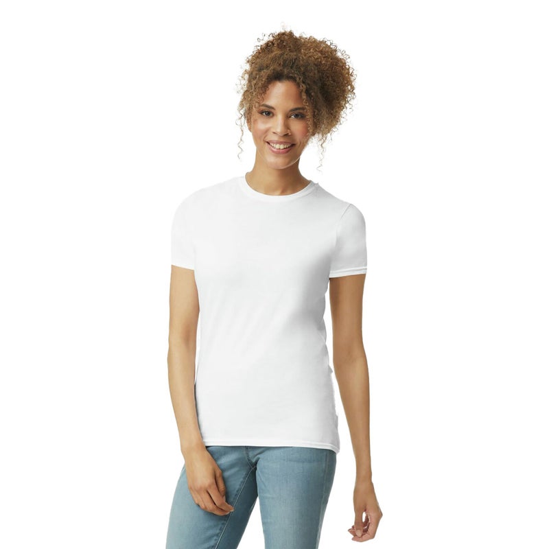 Gildan Women's Softstyle Cotton T-Shirt, Style G64000L, Multipack, White (2-Pack), Medium - Image 2