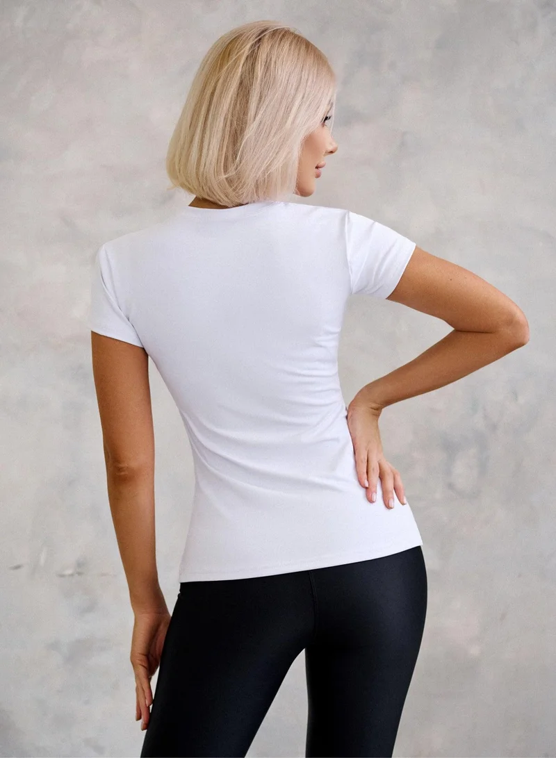 Bona Fide T-Shirt White Essential Gym T-Shirt for Women for Women | Best Price UAE