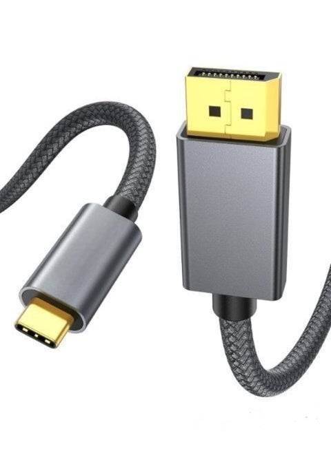 USB-C to DisplayPort 1.4 Cable – 2 Meters, 8K@60Hz, 4K@144Hz, High-Speed Video & Audio Transmission