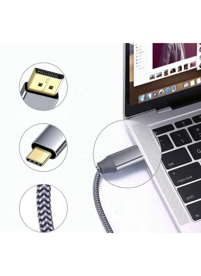 Generic - USB-C to DisplayPort 1.4 Cable – 2 Meters, 8K@60Hz, 4K@144Hz, High-Speed Video & Audio Transmission - Image 1
