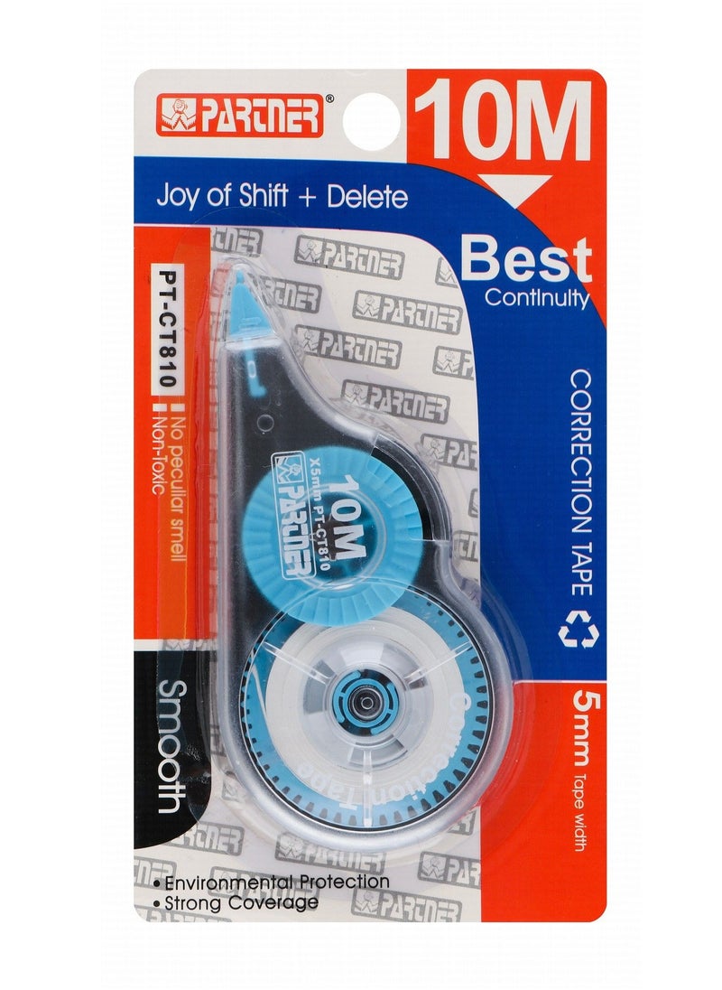 PARTNER - Correction Tape With 10 Meter Length Assorted Colours - Image 1