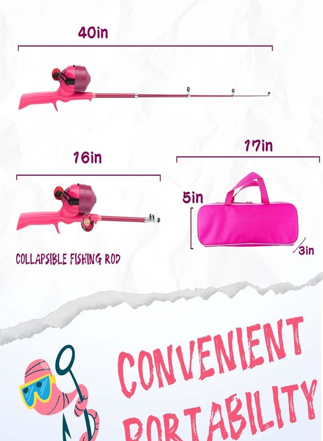 WIDDEN Kids Fishing Pole, Telescopic Fishing Rod, Toddler Collapsible Fishing Rod and Reel Combo with Tackle Box, Fishing Line, Bobber, and Soft Lures for Boy, Girl, Youth, Beginner, Over 4 Years Old - Image 2