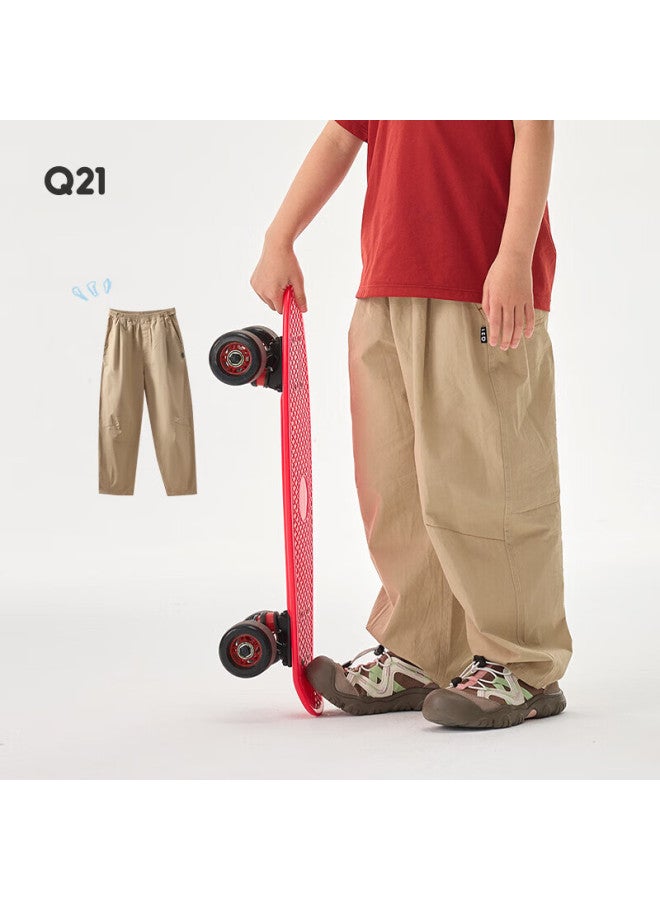 Q21 Pure Cotton Poplin Banana Pants Children's Long Casual Pants Boys And Girls Spring Sports Durable Adjustable Trousers - Image 4