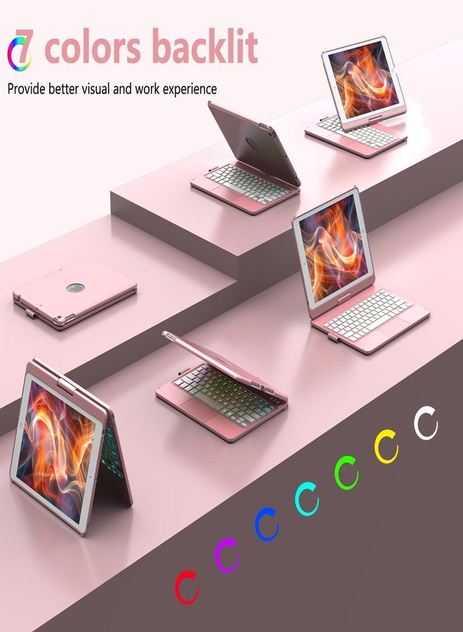 HotLife Apple iPad 10.2 Keyboard Case - 9th & 8th Gen Compatible - Touch Keyboard with 360 Rotatable Protective Cover & Apple Pencil Holder - Wireless Backlit Keyboard - Image 5