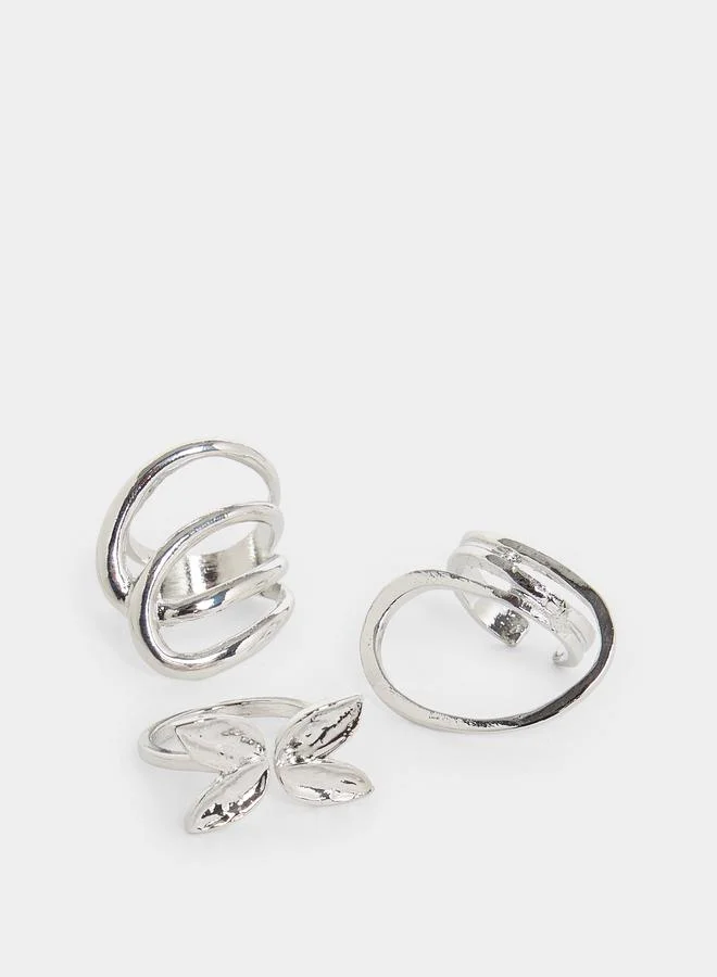 Styli  Set of 6 - Assorted Silver Ring for Women | Best Price UAE