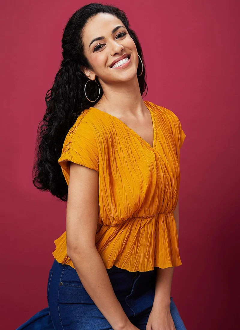 globus Globus Women Self Design Peplum Top