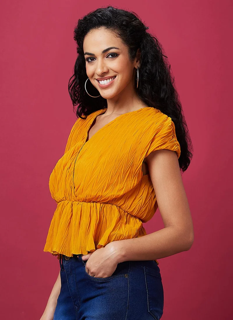 جلو باص بلوزة جلوبس نسائية بتصميم ذاتي بياقة بيبلوم