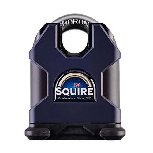 Squire Henry Squire SS65CS Stronghold 6 Pin S Cylinder Closed Shackle Steel Padlock, 65 mm (Length), Black/Blue - Image 1