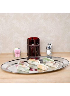 BLACKSTONE Stainless Steel Oval Tray, Dinner Buffet Serving Tray 55cm  - Image 2