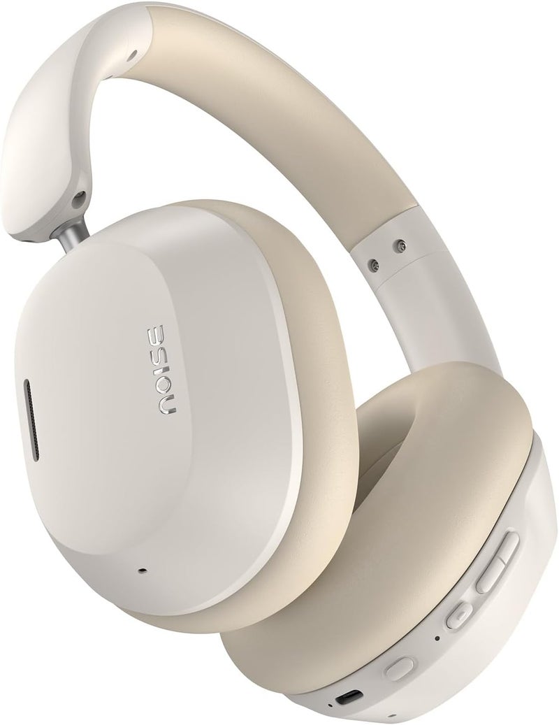 نويز سماعات Airwave Max 5 اللاسلكية الجديدة فوق الأذن ��ع إلغاء ضوضاء هجين تكيفي (حتى 50 ديسيبل)، تقنية HFA، مدة تشغيل 80 ساعة، اقتران مزدوج (بيج هادئ) - Image 1