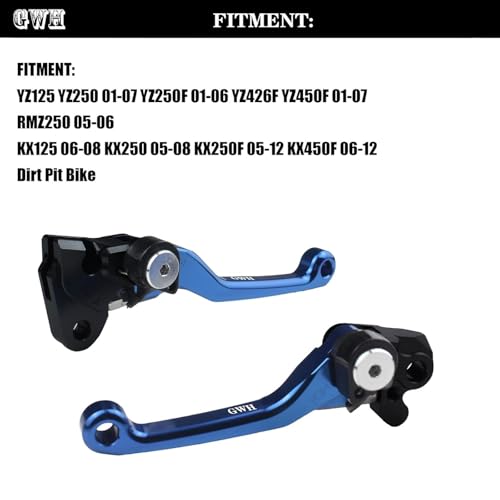 GWH CNC Motorcycle Foldable Brake Clutch Lever Handle for YZ125 YZ250 0107 YZ250F 0106 YZ426F YZ450F 0107 RMZ250 0506 KX125 0608 KX250 0508 KX250F 0512 KX450F 0612 Dirt Pit Bike - Image 3