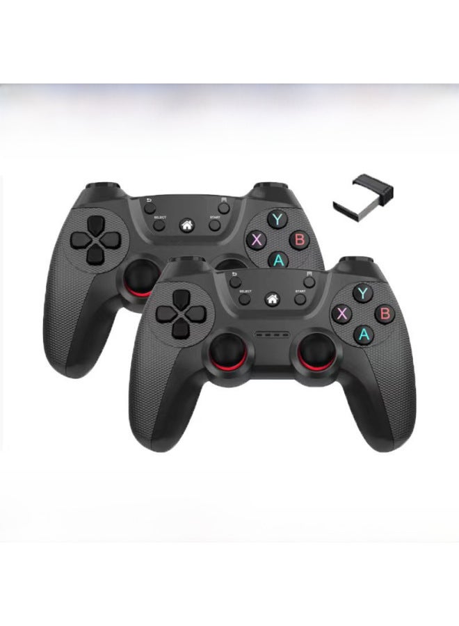 2.4g Wireless Game Controller For Android Tv Box Computer Pc One To Two Dual Player Double Strike Digital Computer Gamepad-Product Color:019 Black (bare Metal) - Image 4