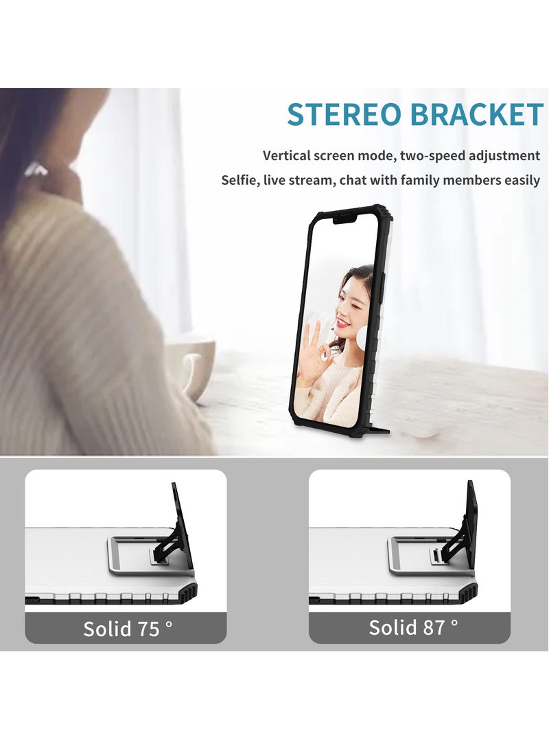 Generic - Samsung Galaxy S23 Ultra White Mobile Phone Case Cover, Innovative Telescopic Bracket, Sliding Protection Camera Window, Bumper Shockproof Phone Back Cover - Image 1