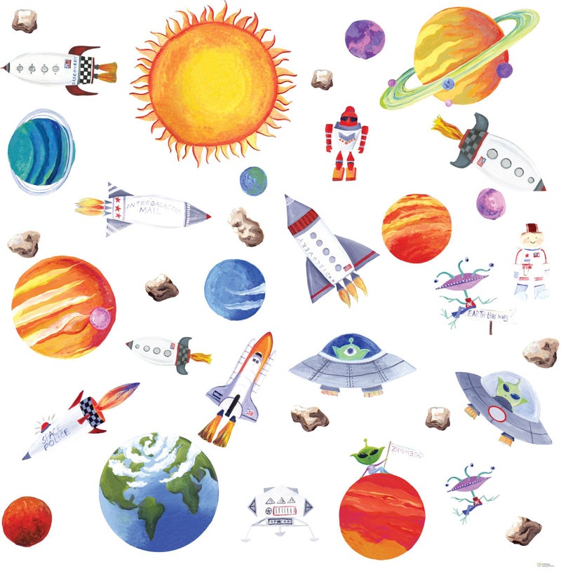 رووم ميتس رفقاء الغرفة RMK1316SCS قشر الفضاء الخارجي وشارات جدار العصا - Image 1