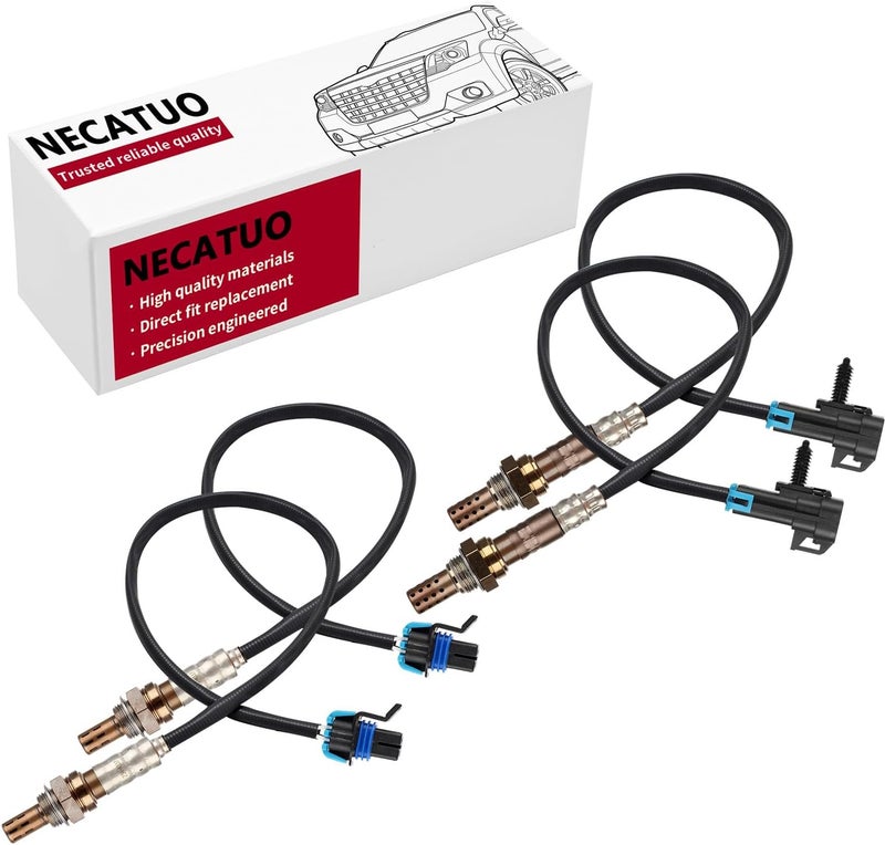 NECATUO 234-4018 234-4337 Downstream Upstream O2 Oxygen Sensor Set of 4 for Chevy Vehicles - Image 1
