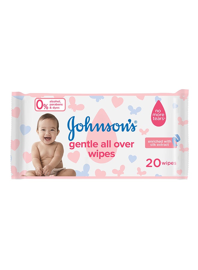 Johnson's Baby Wipes Gentle All Over 20 Piece - Image 1