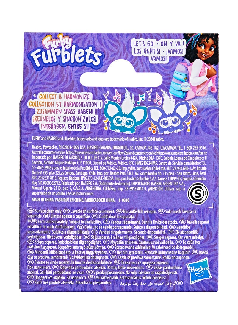 Furby Furblets Swee-Dee Spring Mini Friend, Electronic Plush Toys for Girls & Boys 6+, Multicolor, Speaks Furbish & Plays Music - Image 3