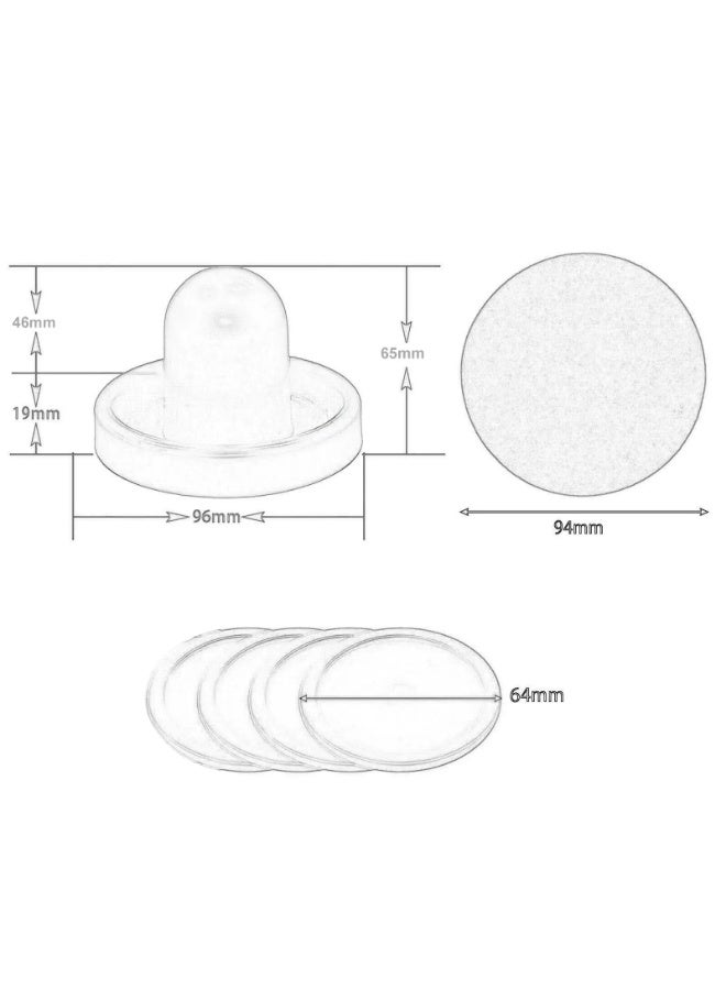 8 قطع / مجموعة قياسية من دافعات الهوكي الهوائي البلاستيكية واستبدال الأقراص - Image 2