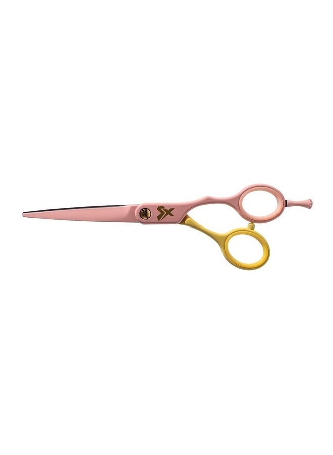 Cricket Shear Xpressions It's All Good 5.75” Professional Stylist Hair Cutting Scissors, Japanese Stainless Steel Shears, It's the Dopamine For Me, Pink - Image 1