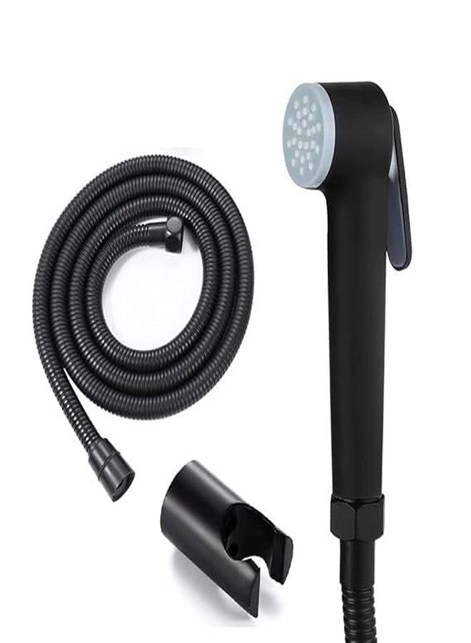 Imaashi Black Premium ABS Riva Health Faucet Set with 1.5 Meter Stainless Steel Hose Pipe and Wall Hook Health Faucet (Wall Mount Installation Type) - Image 1
