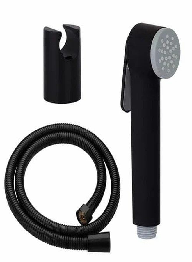 Imaashi Black Premium ABS Riva Health Faucet Set with 1.5 Meter Stainless Steel Hose Pipe and Wall Hook Health Faucet (Wall Mount Installation Type) - Image 2