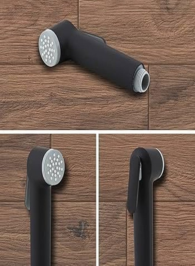 Imaashi Black Premium ABS Riva Health Faucet Set with 1.5 Meter Stainless Steel Hose Pipe and Wall Hook Health Faucet (Wall Mount Installation Type) - Image 4