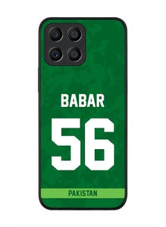 Rugged Black Edge Case for Honor X8 5G, Slim fit Soft Case Flexible Rubber Edges Thin Cover - Player Name - Babar Azam, Jersey Number- 56