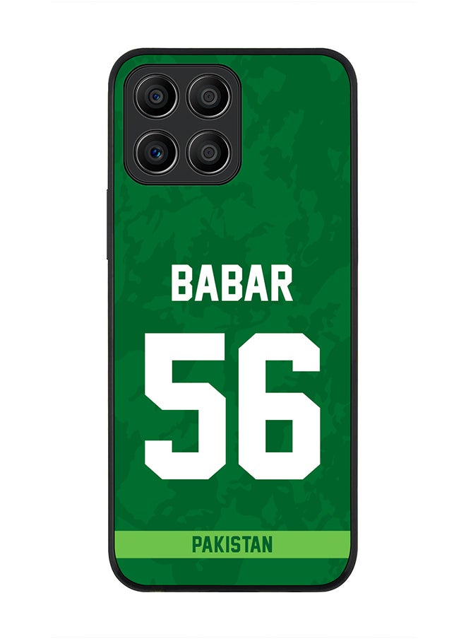 Stylizedd - Rugged Black Edge Case for Honor X8 5G, Slim fit Soft Case Flexible Rubber Edges Thin Cover - Player Name - Babar Azam, Jersey Number- 56 - Image 1