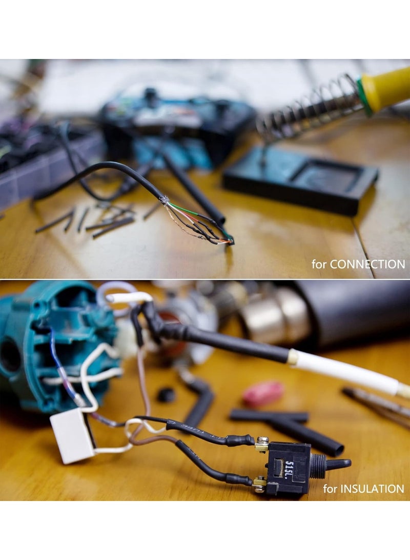 164 Pcs Heat Shrink Tubing Kit (2:1 Ratio) – Multi-Color Electrical Wire Insulation Sleeves & Cable Wrap – Waterproof, Flexible Shrink Wrap for DIY, Wire Repair & Cable Management – Safe, UL Approved Set 8 Sizes. - Image 5