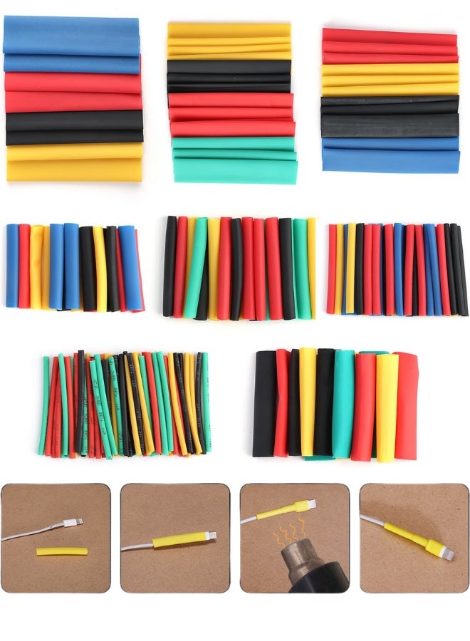 164 Pcs Heat Shrink Tubing Kit (2:1 Ratio) – Multi-Color Electrical Wire Insulation Sleeves & Cable Wrap – Waterproof, Flexible Shrink Wrap for DIY, Wire Repair & Cable Management – Safe, UL Approved Set 8 Sizes. - Image 1