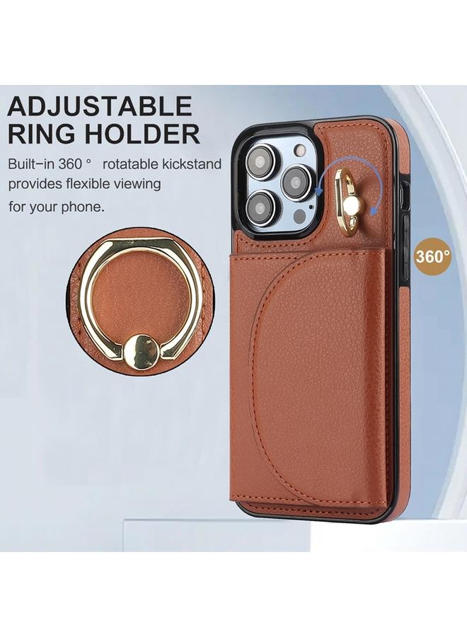 Zaboon Case For iPhone 11 Pro YM007 Ring Holder Card Bag Skin Feel Phone Case - Image 2