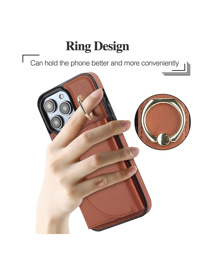 Zaboon Case For iPhone 11 Pro YM007 Ring Holder Card Bag Skin Feel Phone Case - Image 3