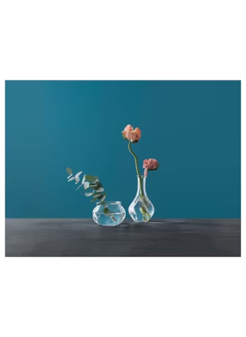 Graidient span Graidient span ikeaVILJESTARK Vase Clear Glass 17 cm 6  - Image 4