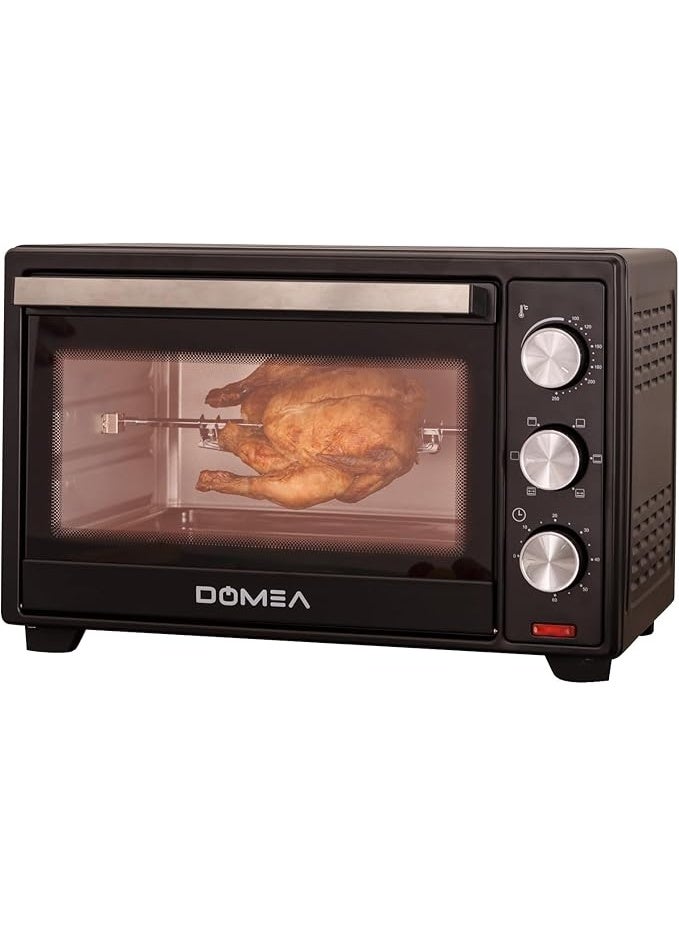 DOMEA KO123 Electric Toaster Oven – 25 L, 1600 W Convection & Rotisserie, 60‑Min Timer, Countertop Toaster Oven - Image 1