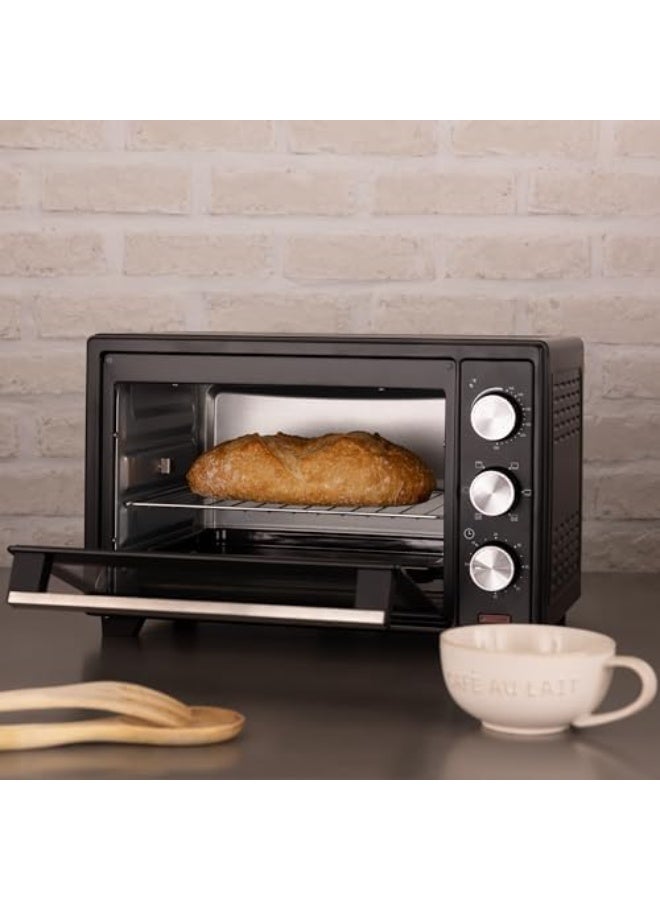 DOMEA KO123 Electric Toaster Oven – 25 L, 1600 W Convection & Rotisserie, 60‑Min Timer, Countertop Toaster Oven - Image 2