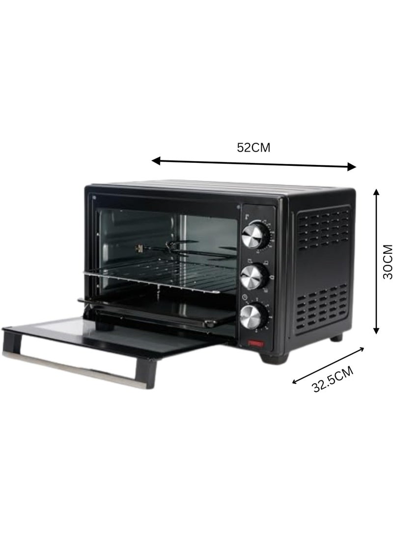 DOMEA KO123 Electric Toaster Oven – 25 L, 1600 W Convection & Rotisserie, 60‑Min Timer, Countertop Toaster Oven - Image 3