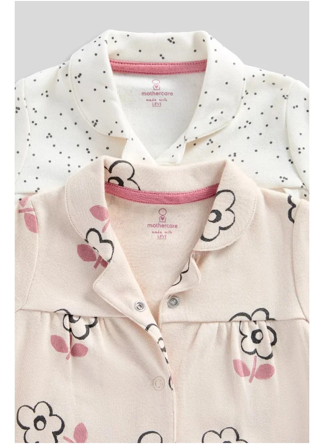 mothercare All-in-One Baby Pyjamas - 2 Pack