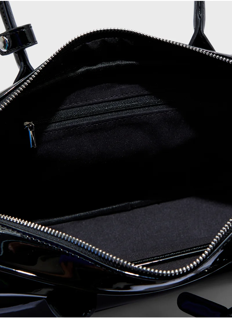Ginger 2 In 1 Patent Shoulder Bag With Coin Pouch