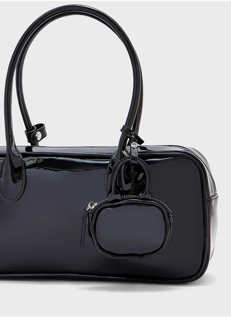 Ginger 2 In 1 Patent Shoulder Bag With Coin Pouch