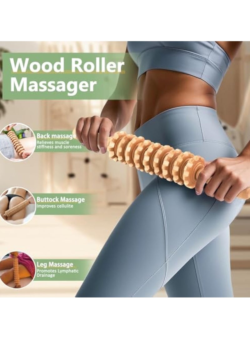Arabest 4 Pcs Wood Therapy Massage Tools for Body Shaping, Lymphatic Drainage Massager, Maderoterapia kit, Wooden Massage Roller, Anti-Cellulite Massager, Body Sculpting Tools Set - Image 2