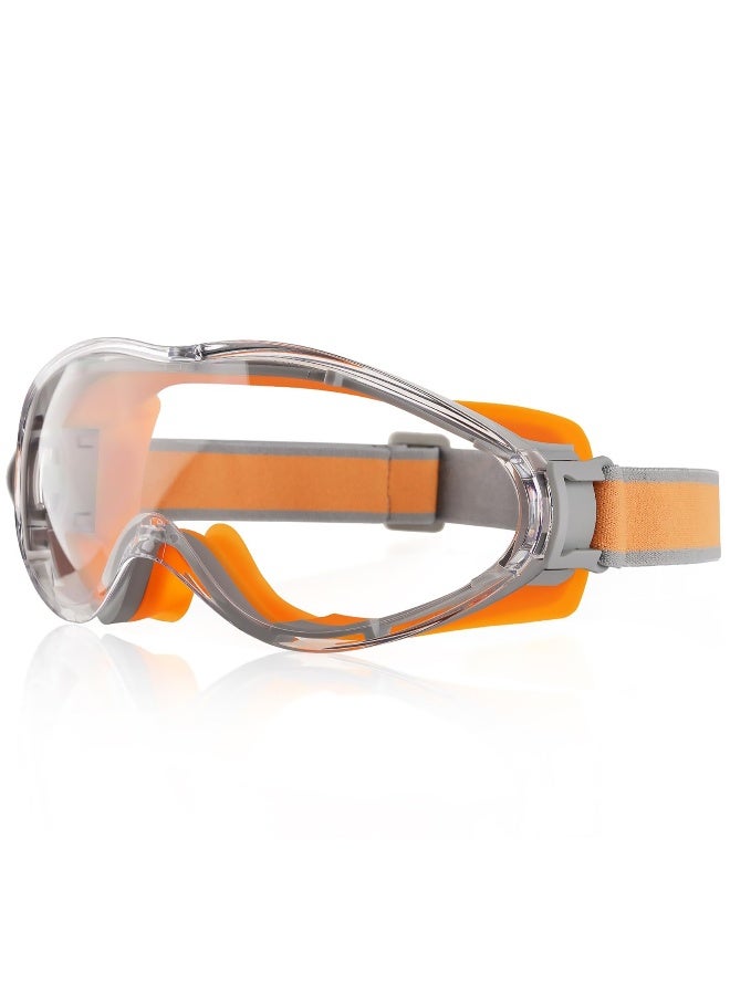 Safety Goggles for Men and Women, Anti Fog Scratch Resistant Clear Lens, Fit over Glasses, Industrial Grade Safety Glasses for Labs, Home, Work, Woodworking - Image 1