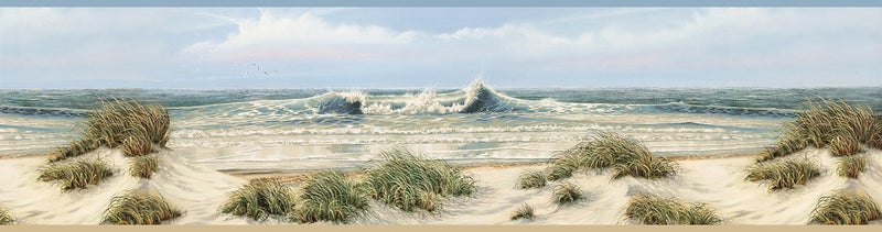 Chesapeake DLR53611B Falmouth Beige Dunes Wallpaper Border - Image 5